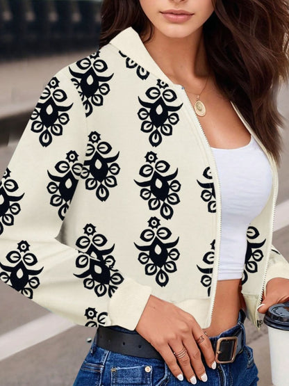 Stylish Printed Long Sleeve Jacket