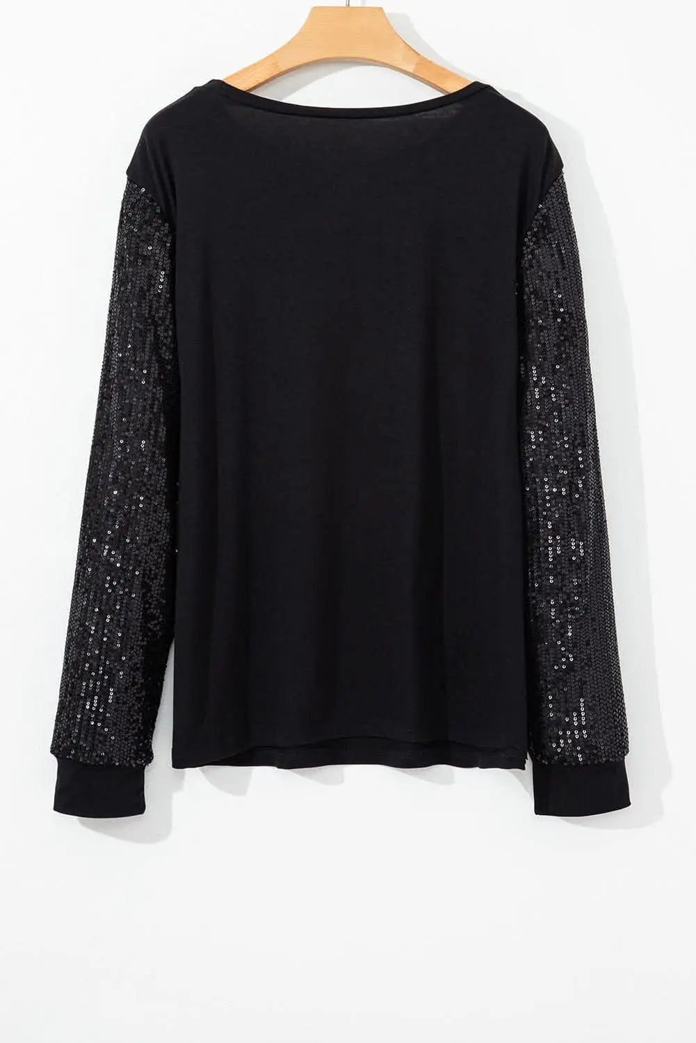Elegant black sequin tunic top - Love Salve 