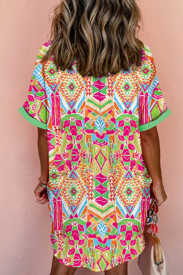 Simply Love: Short Sleeve Button-Down Dress