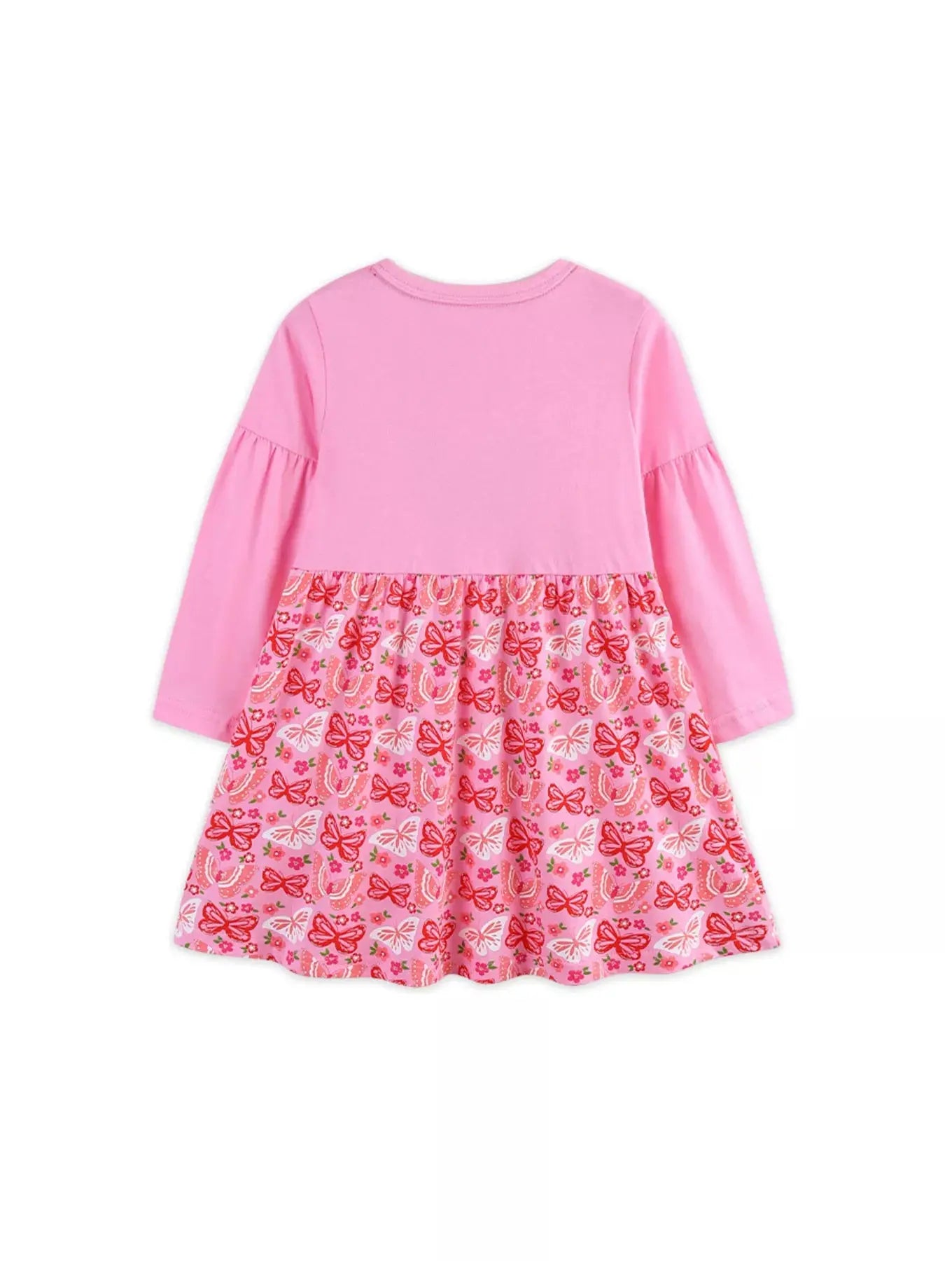 Children's Butterfly Long Sleeve Casual Dress Simply Love