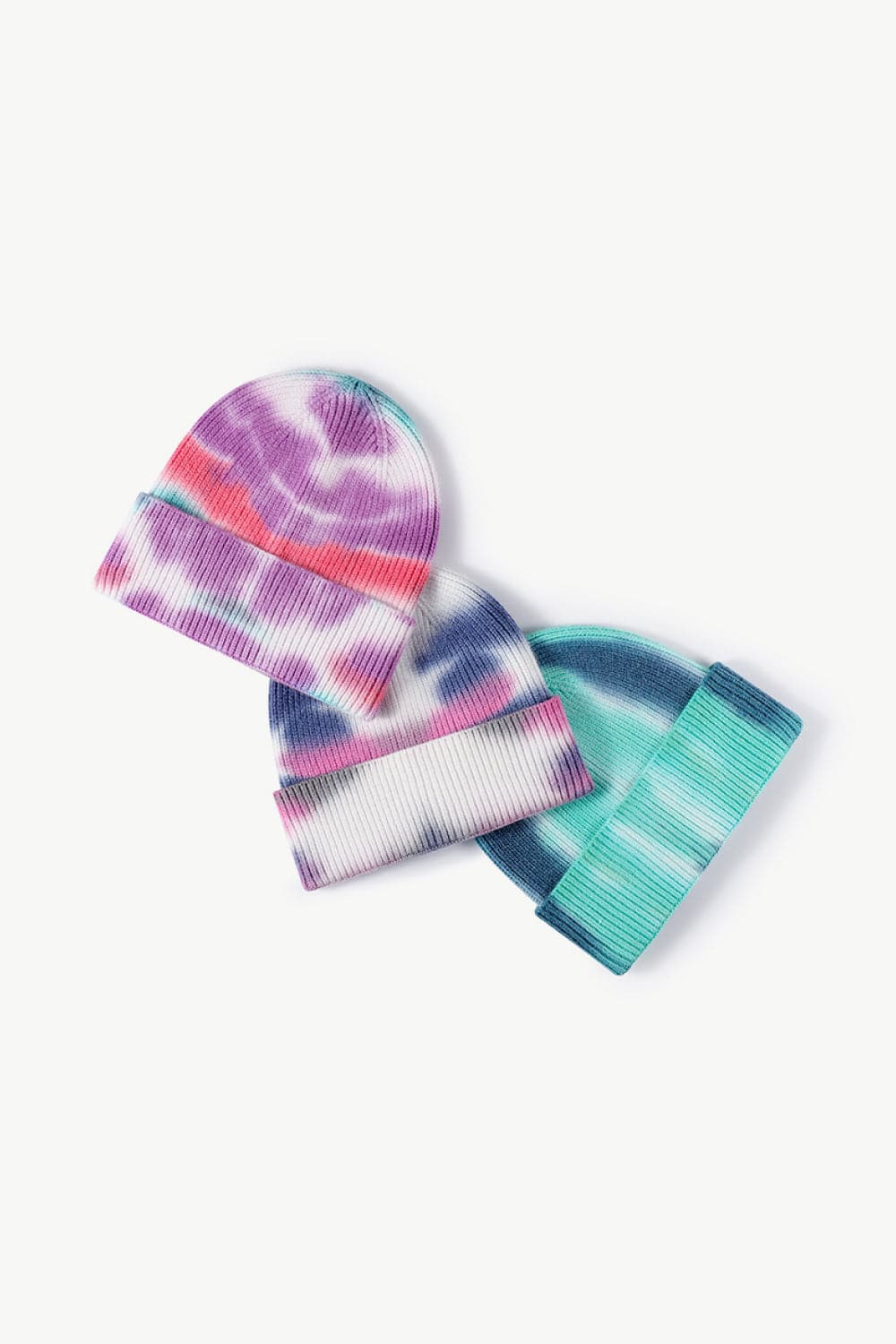 Tie-Dye Cuffed Knit Beanie.