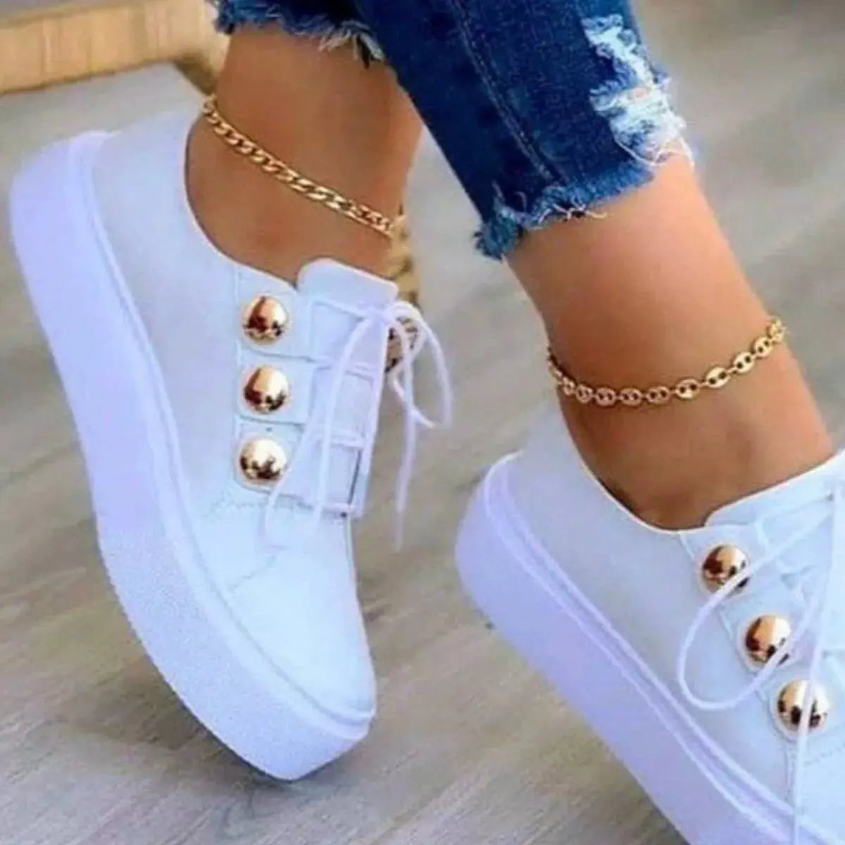 Round Toe Platform Sneakers Simply Love