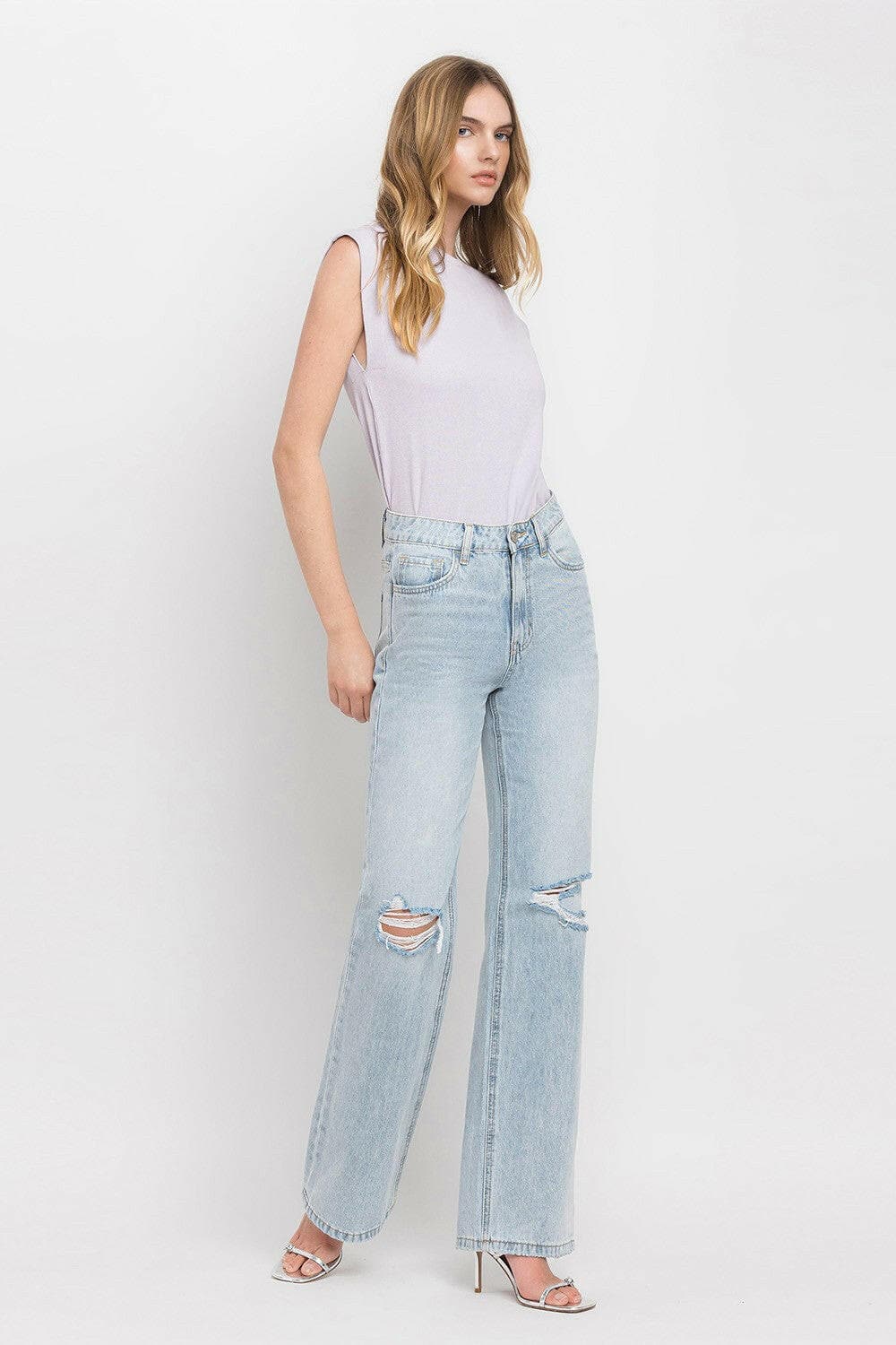 Vervet by Flying Monkey 90'S Vintage Super High Rise Flare Jeans.