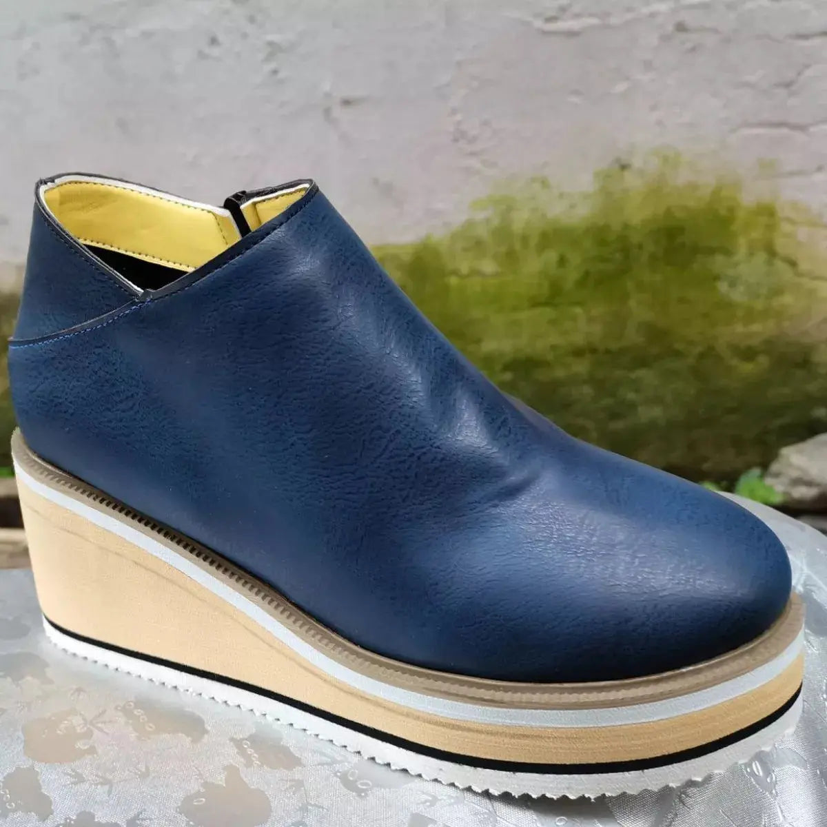 Ankle Wedge Boots with Zipper Simply Love