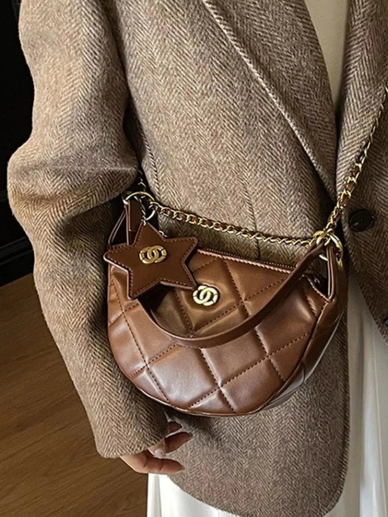Quilted Chain Crossbody Bag Simply Love