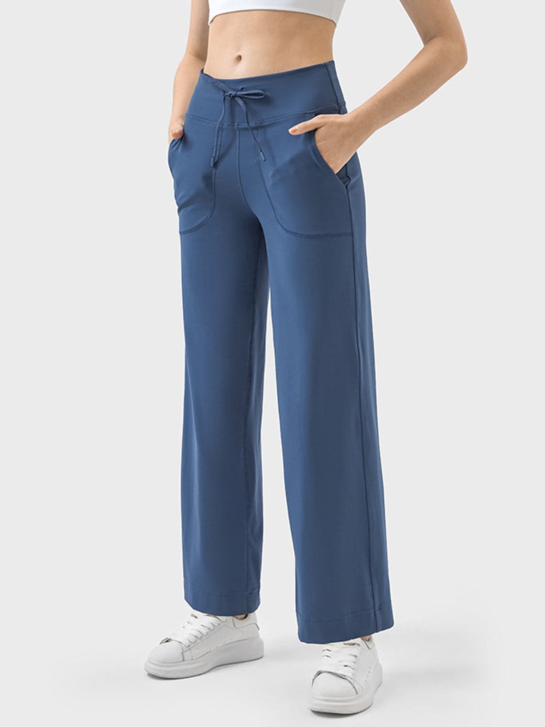 Drawstring Active Pants with Pockets.