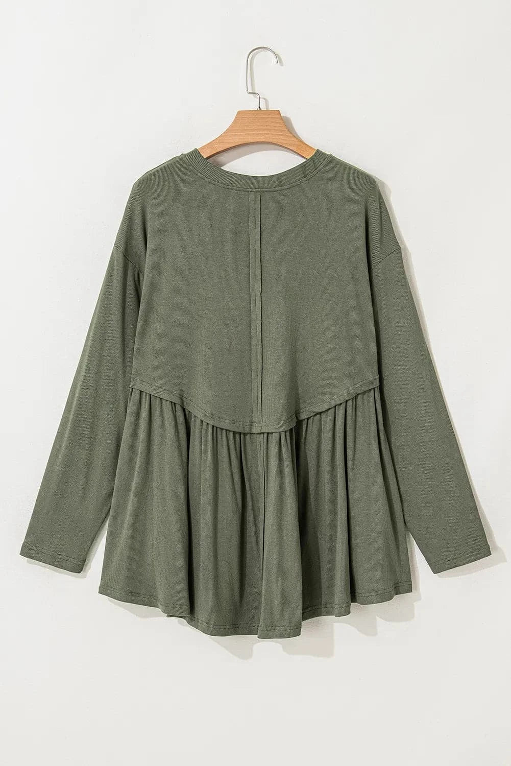 Chic plus size long sleeve blouse