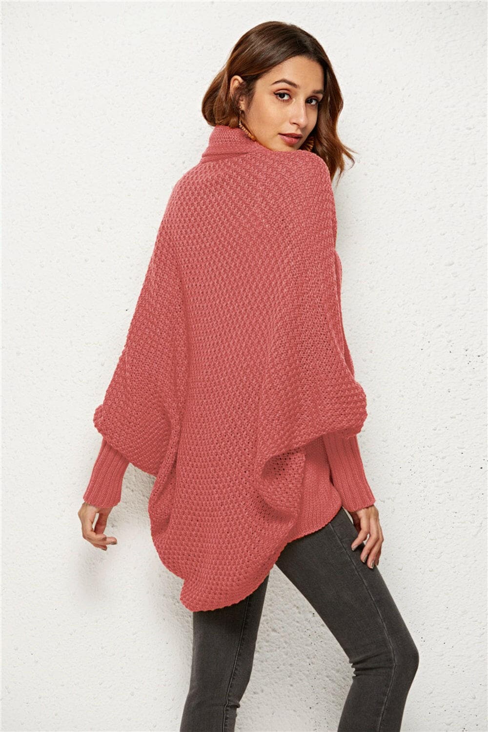 Open Front Batwing Sleeve Cardigan.