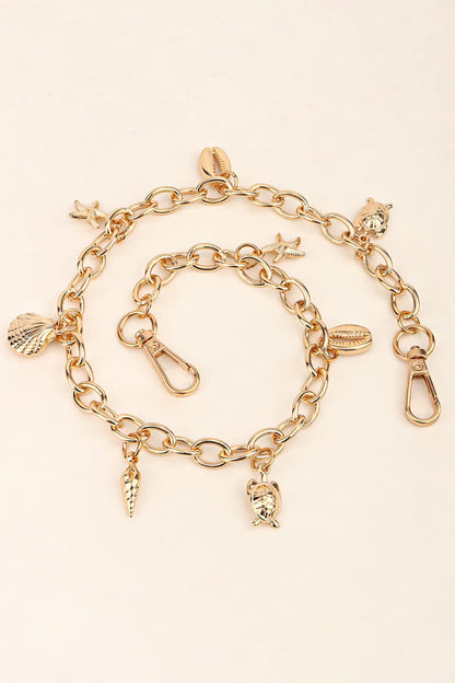 Sea Element Charm Iron Chain Belt.