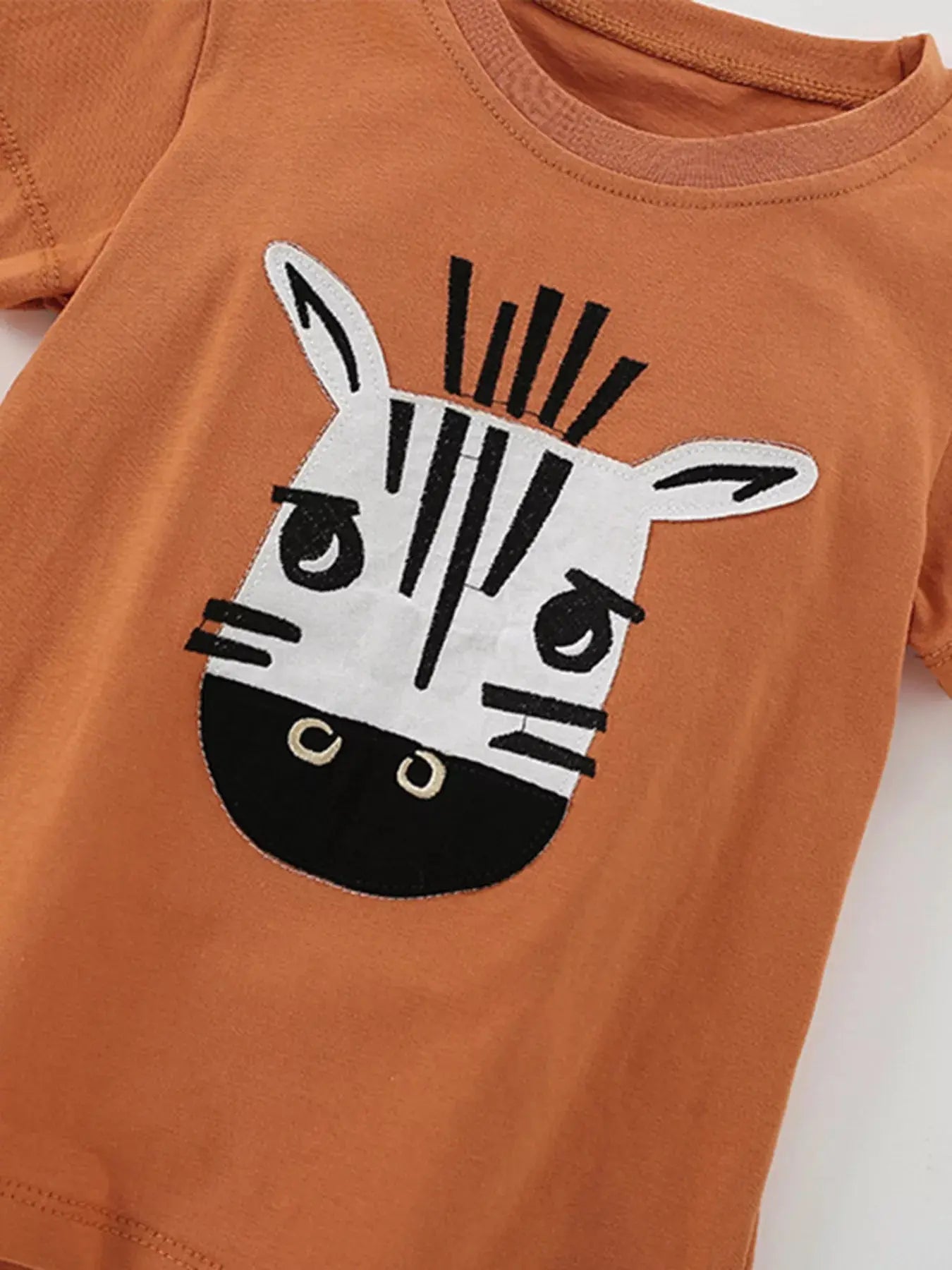 Children's Zebra Face Tee and Shorts Set Simply Love