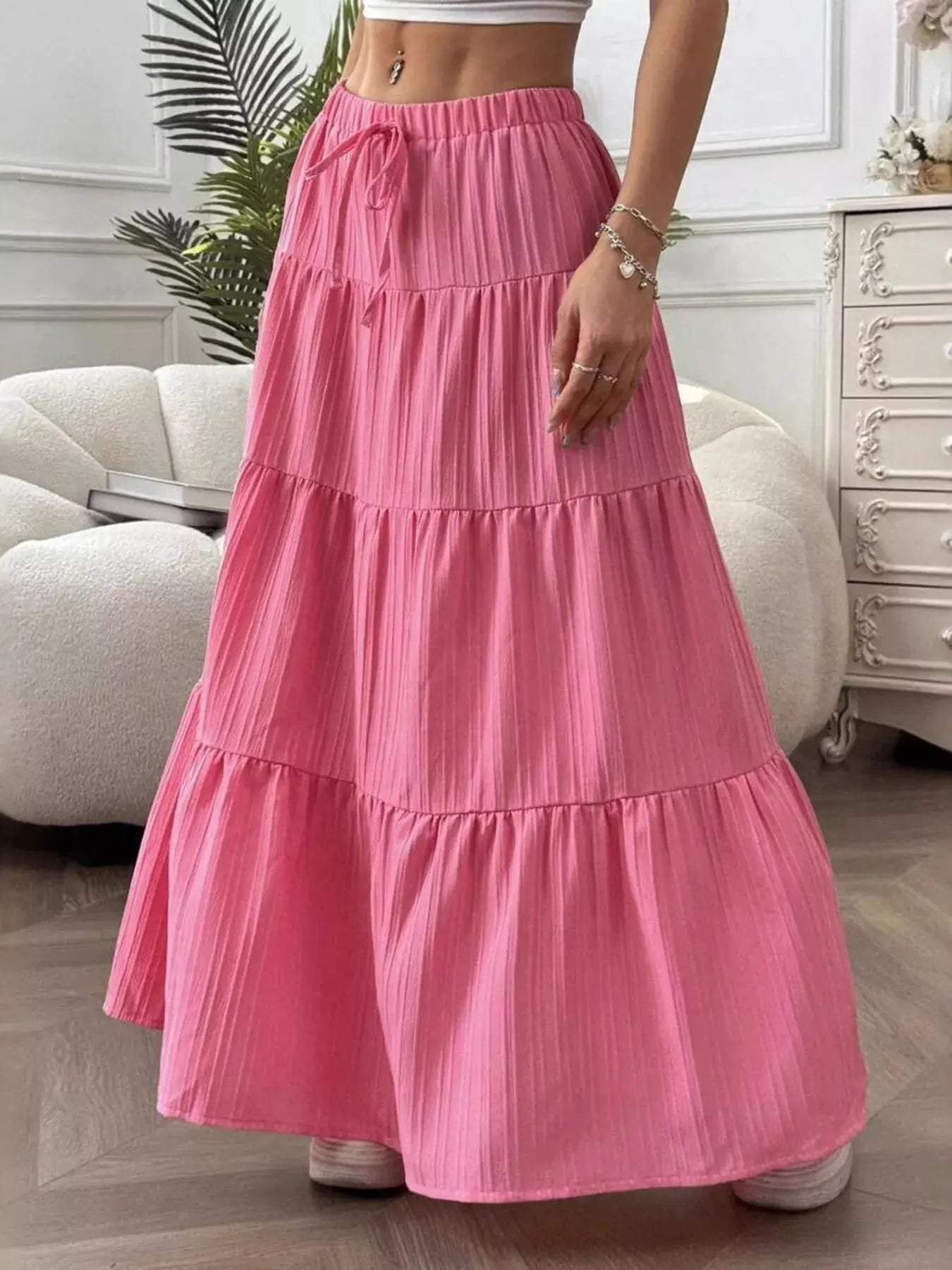 Flowy Tiered Maxi Skirt Simply Love