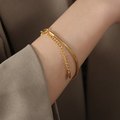 18K Gold-Plated Minimalist Bracelet.