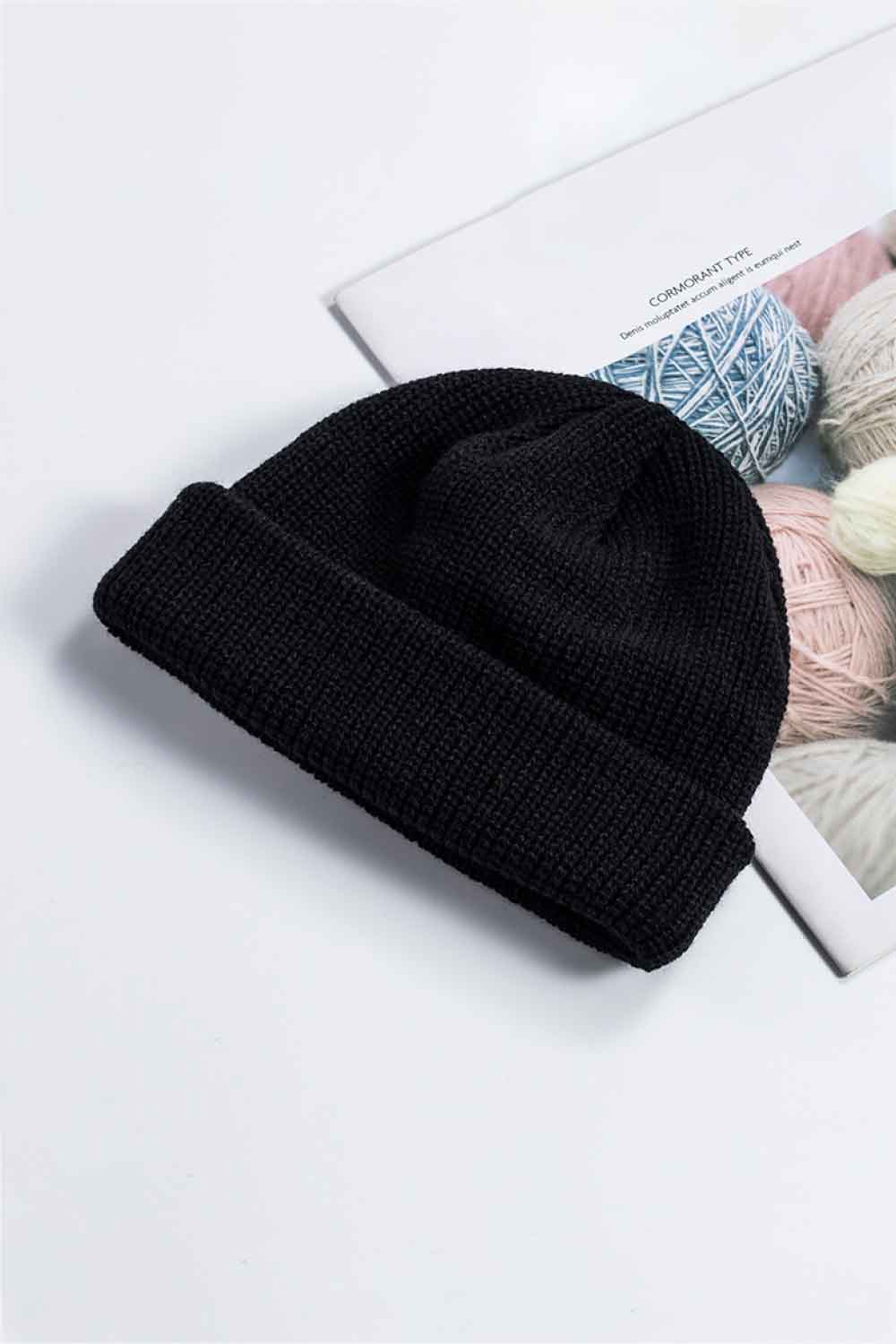 Cozy Rib-Knit Cuff Beanie.