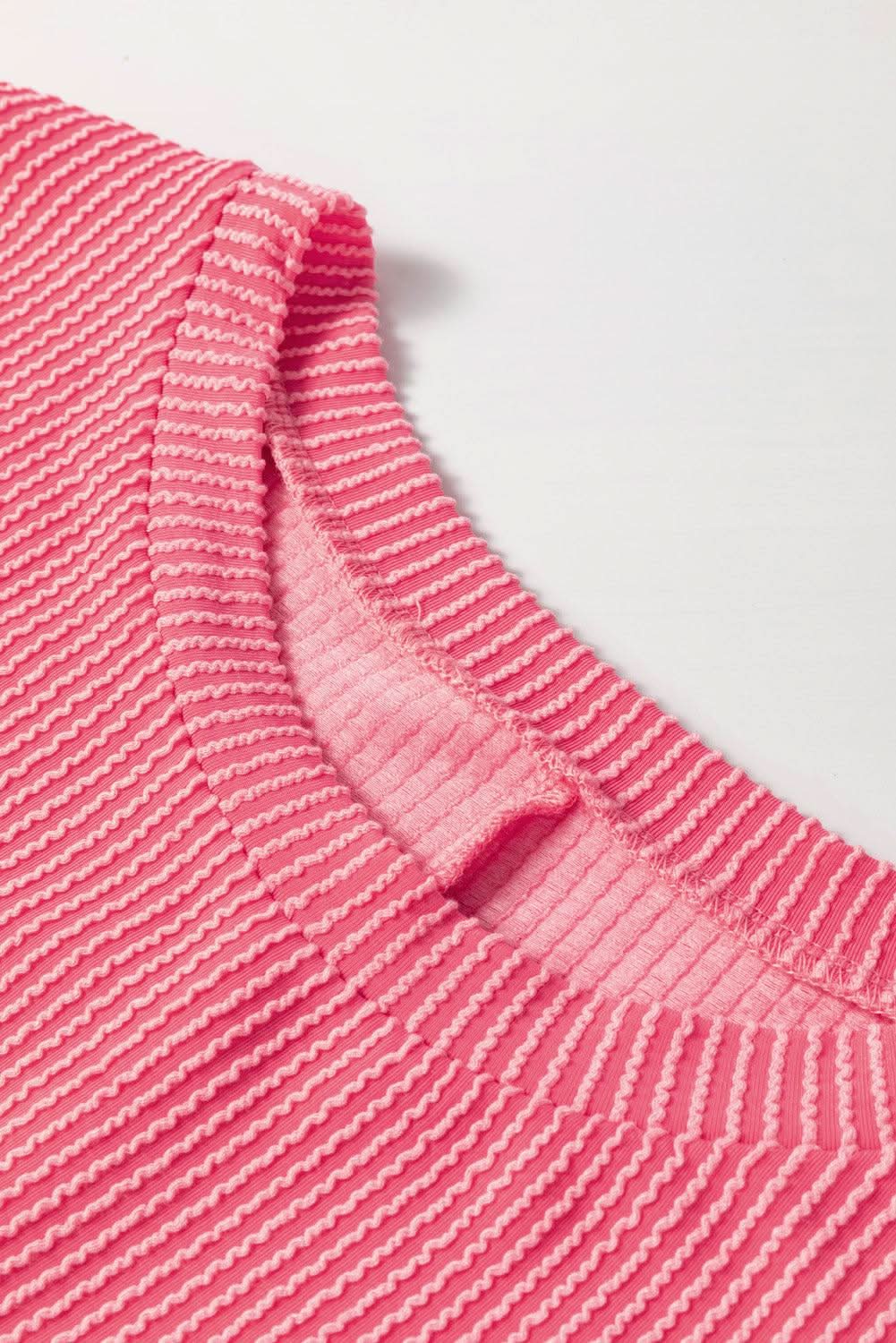 Peach blossom ribbed tee plus size - Love Salve 