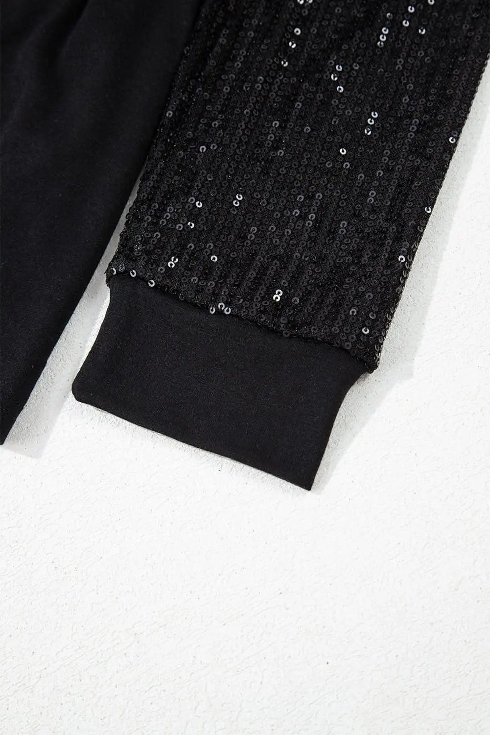 Elegant black sequin tunic top - Love Salve 