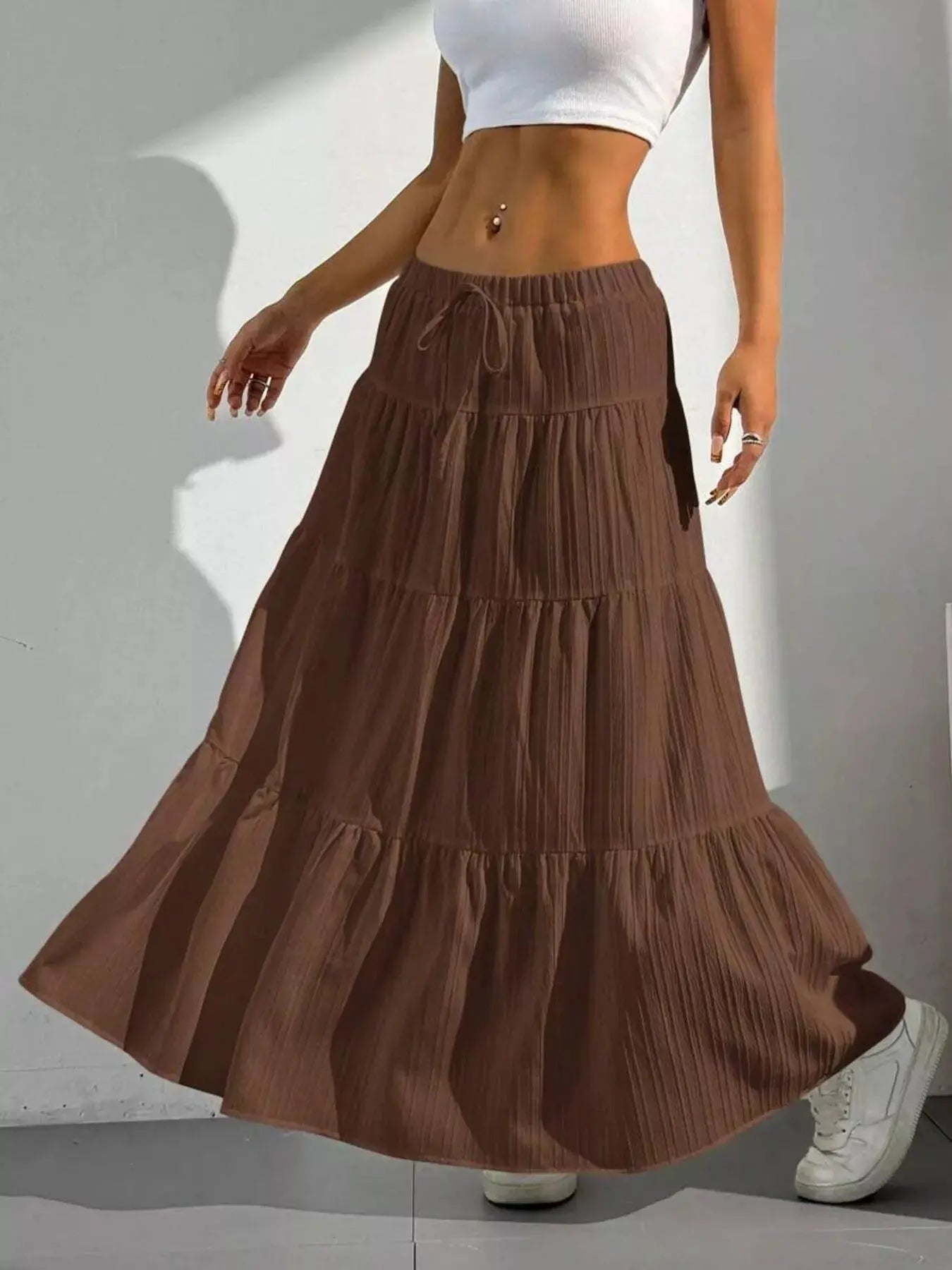 Flowy Tiered Maxi Skirt Simply Love
