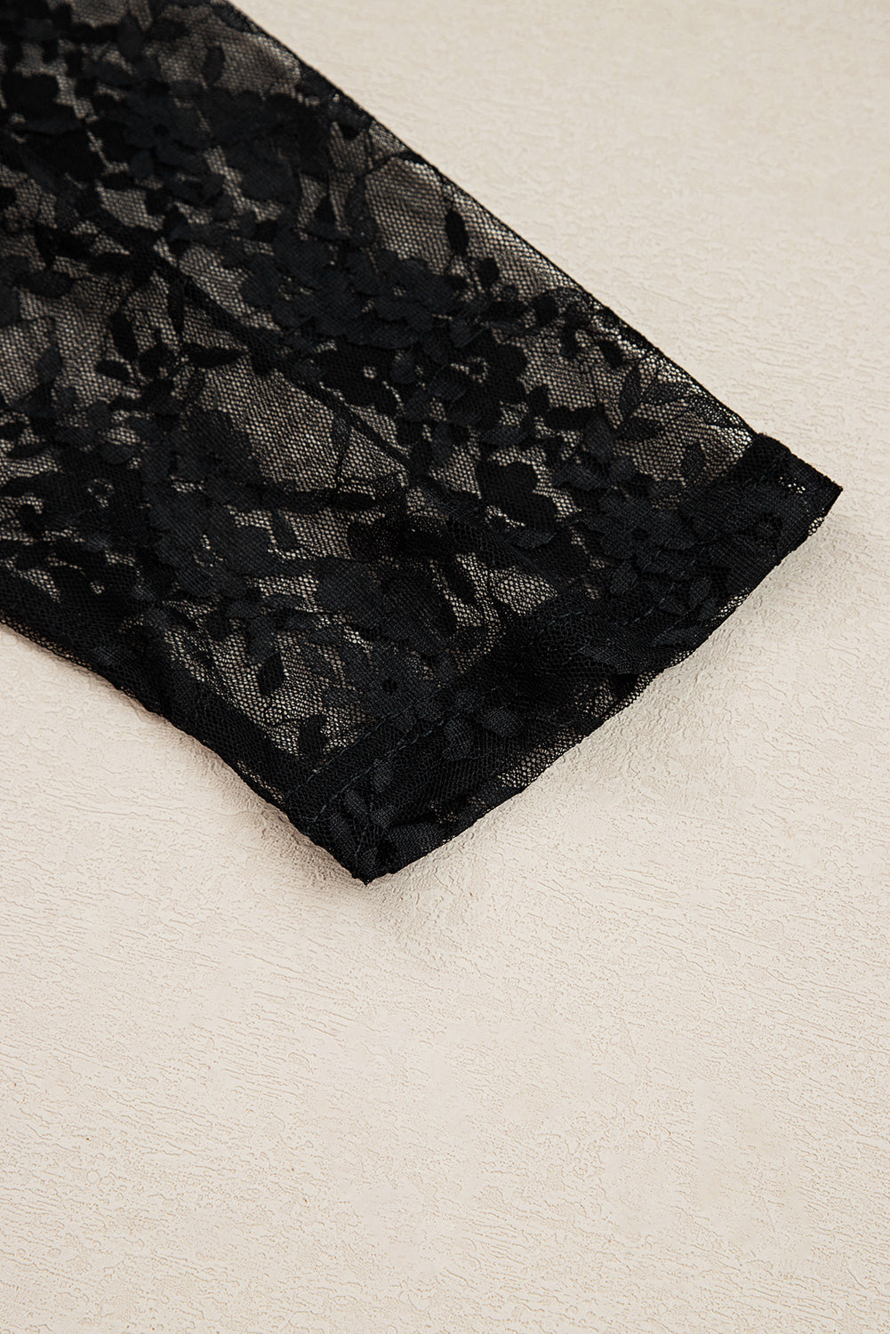 Black Plus Size Lace Patchwork Cutout Long Sleeve Top Dear-Lover Dropshipping