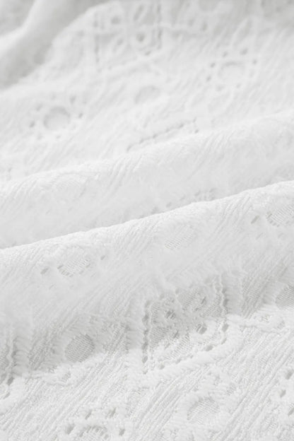 Lace Sleeveless Tied Waist Mini Dress