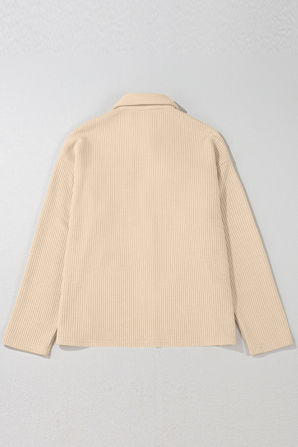 Apricot corduroy long sleeve shacket