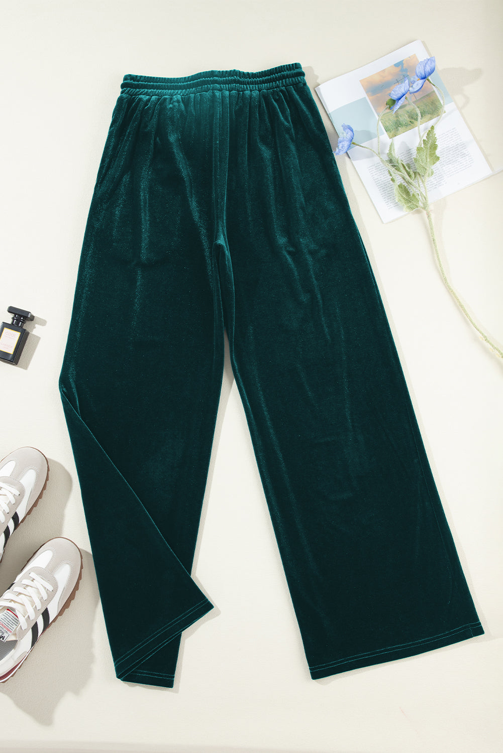 Evergreen wide leg pants - drawstring waist