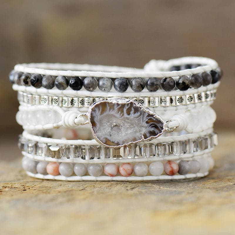 Natural Stone Layered Bracelet.