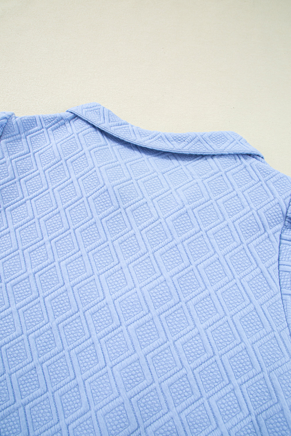 Beau Blue Striped Pop of Color Collared Checkered Textured Plus Size Dress Divine Design4U