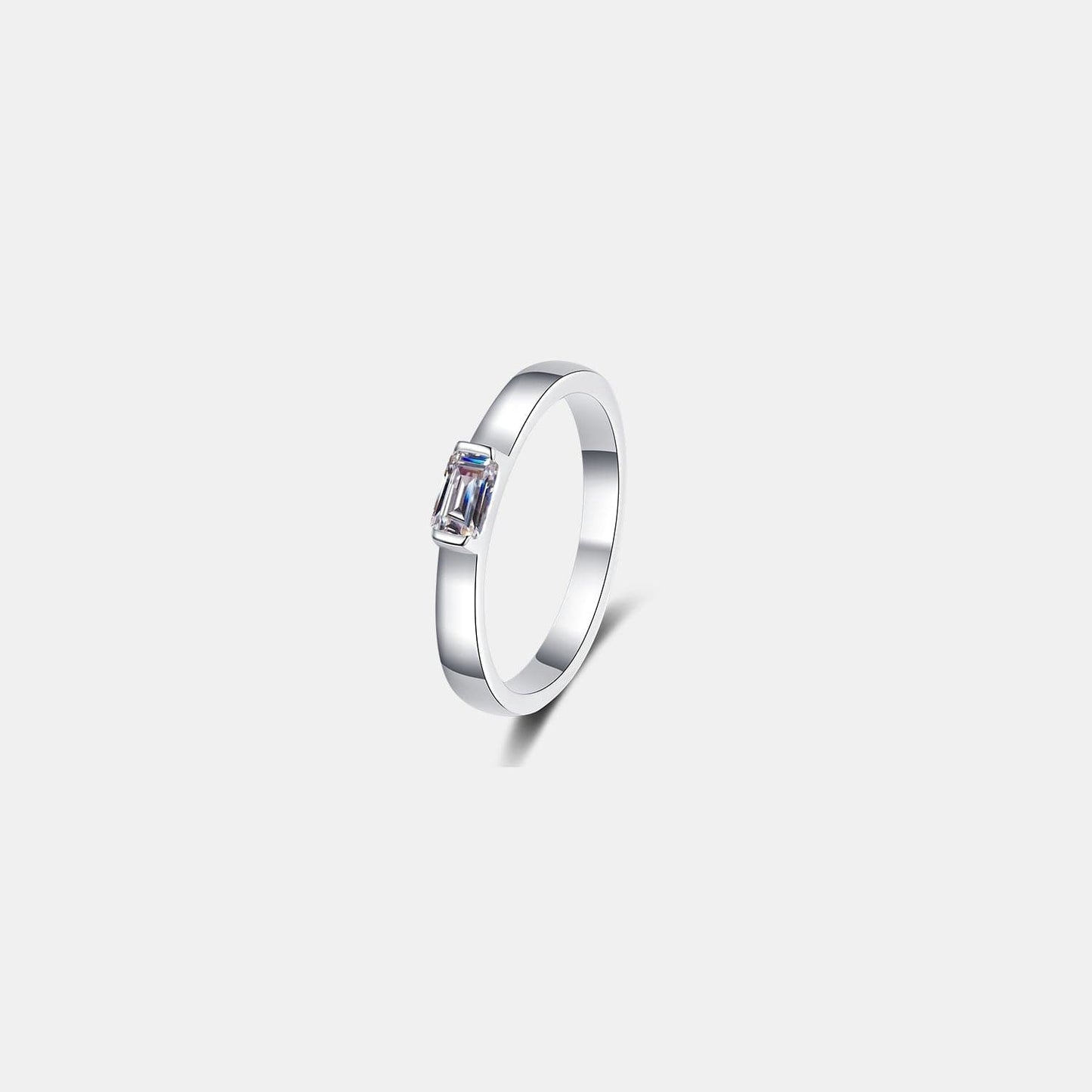 Moissanite 925 Sterling Silver Ring.