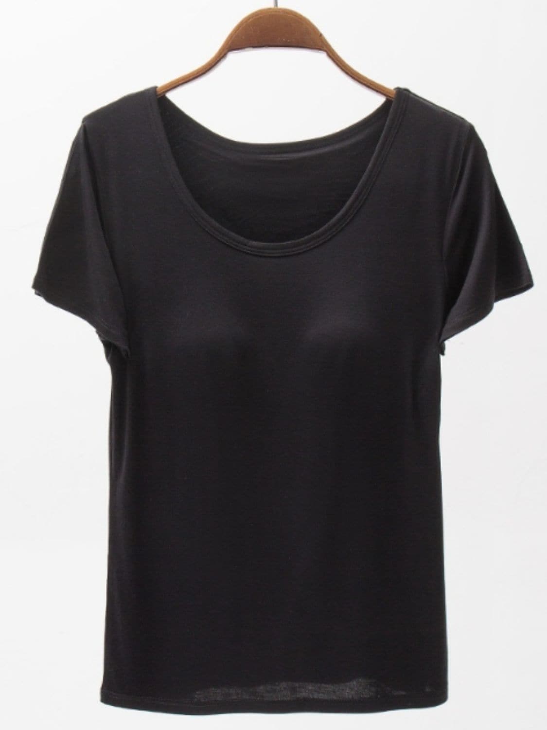 Round Neck Modal T-Shirt with Bra.