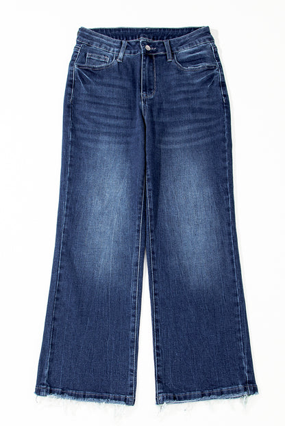 Sail blue high waist flared jeans