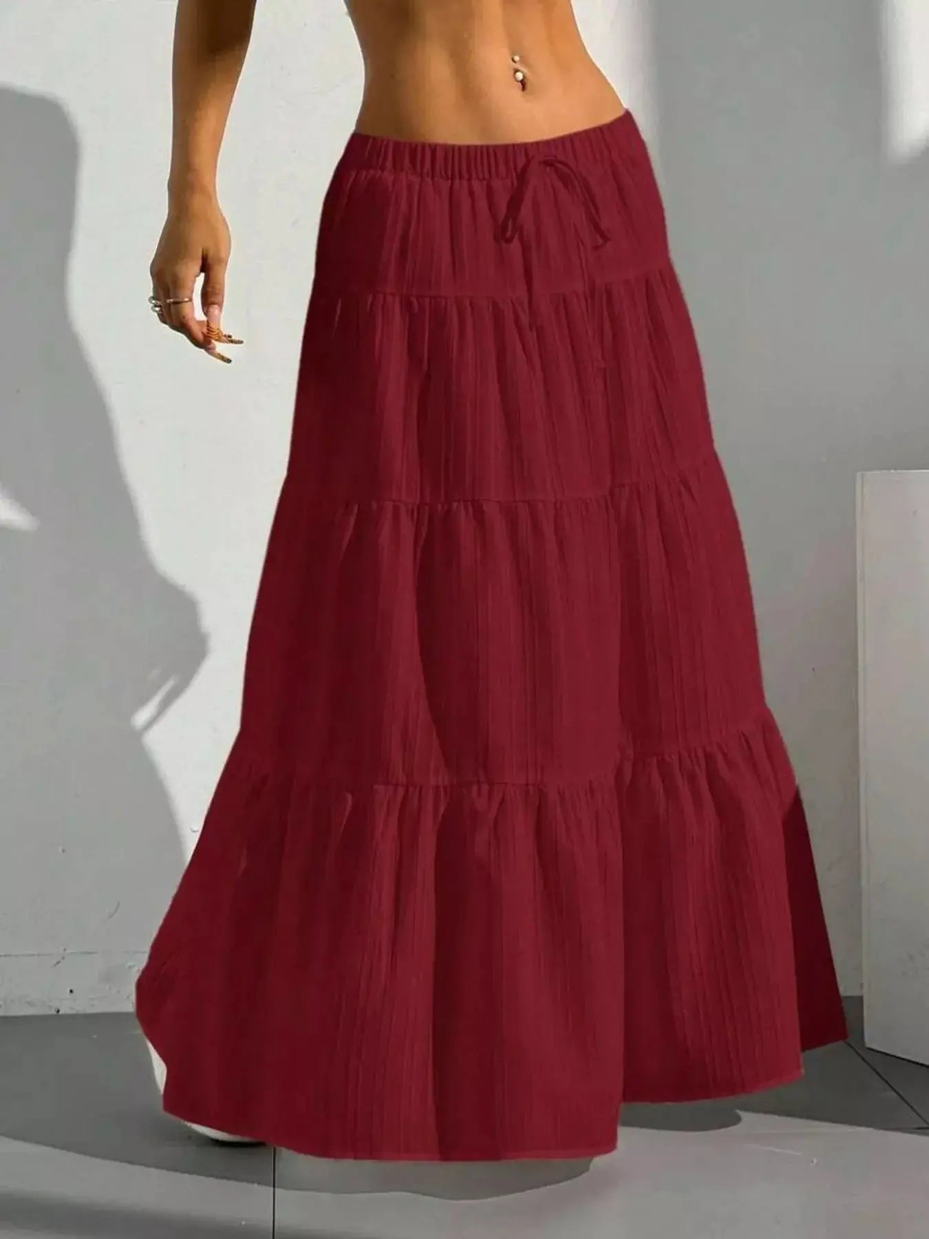 Flowy Tiered Maxi Skirt Simply Love