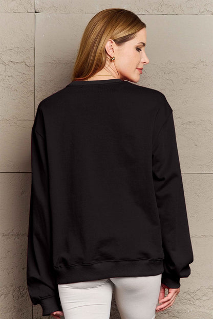 Simply Love Full Size Graphic Round Neck Sweatshirt.