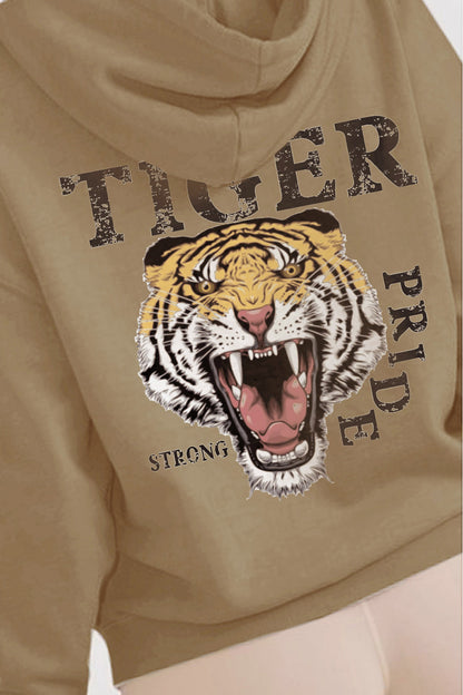 Simply Love Tiger Hoodie: Strong Pride Graphic