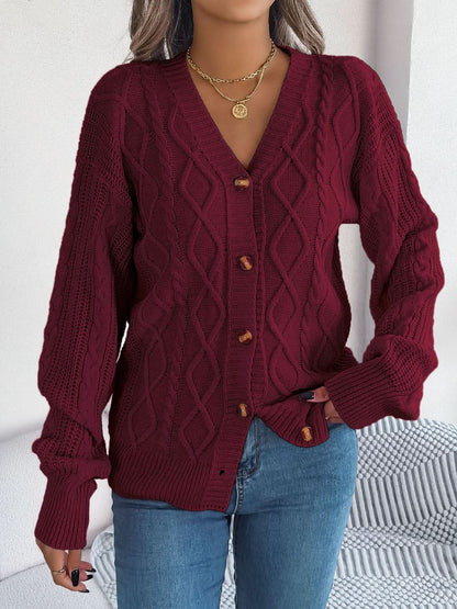 Cozy button detail cardigan