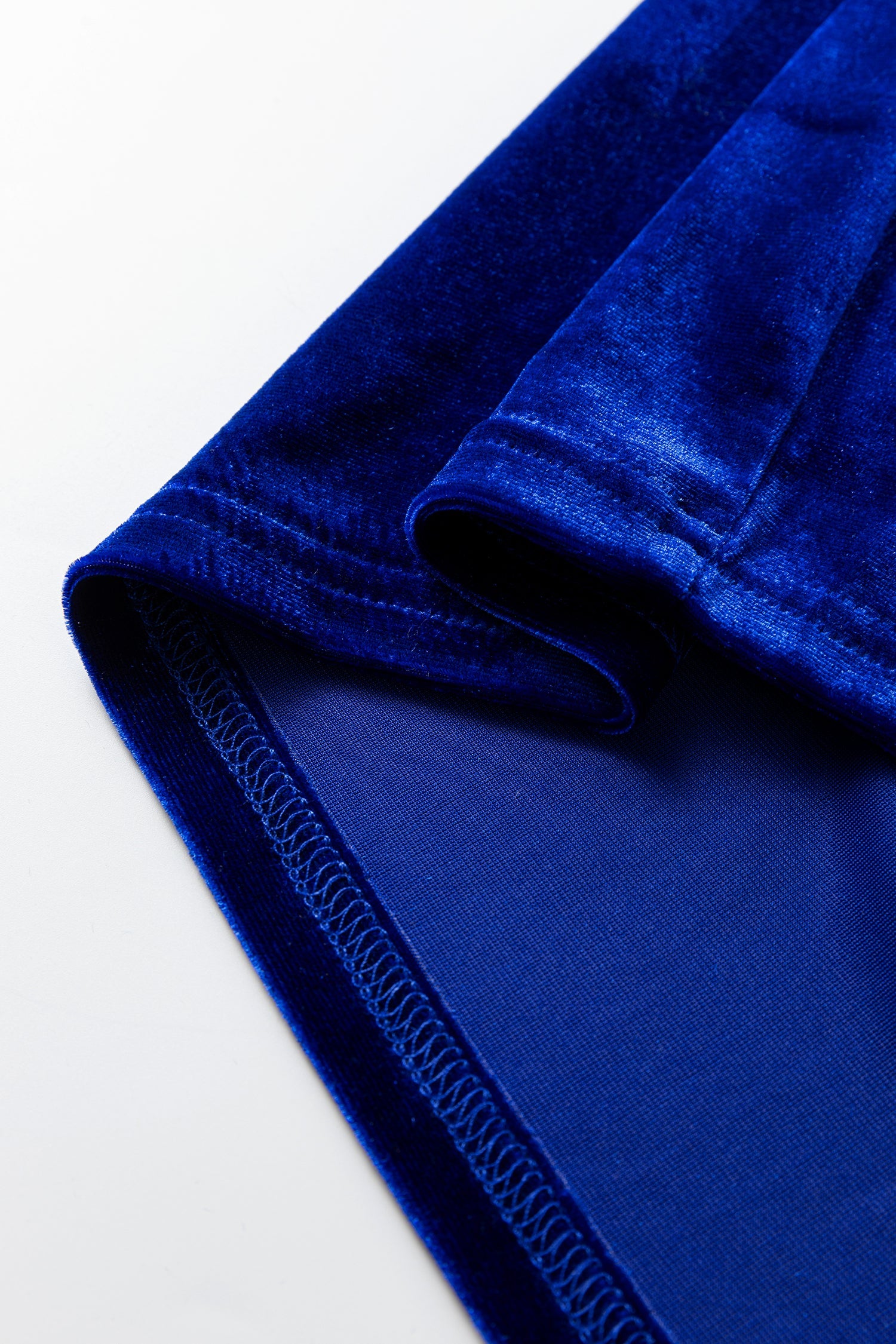 Sky Blue Leopard Patchwork Velvet Blouse with Flounce Sleeve Dear-Lover Dropshipping