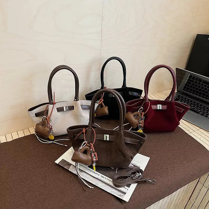 PU Leather Suede Mini Handbag Simply Love