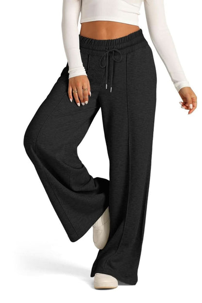 Effortlessly chic wide leg pants with drawstring waist