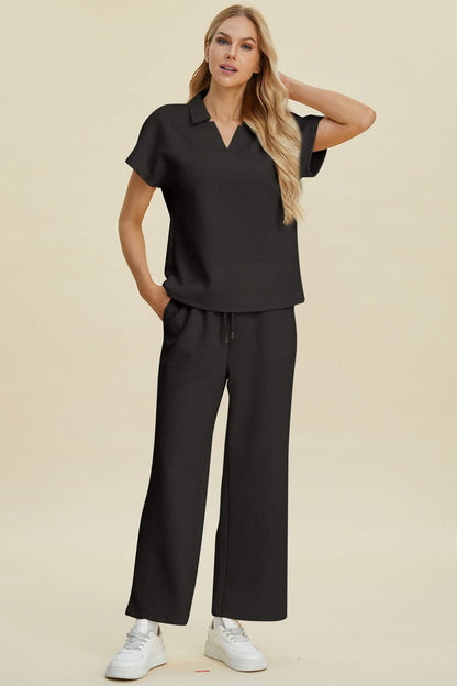 Double Take short sleeve top & pants set