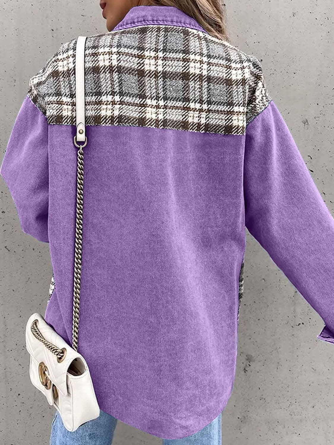 Plaid Oversized Cotton Jacket - Love Salve 