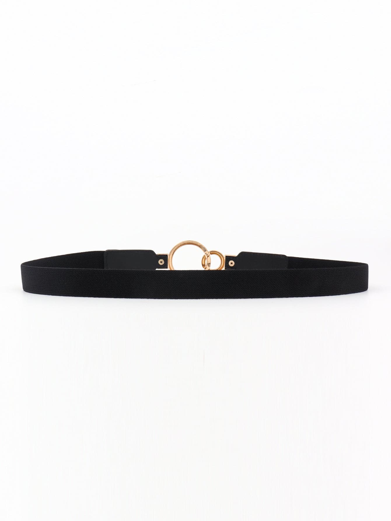 Double Ring Buckle Elastic PU Belt.