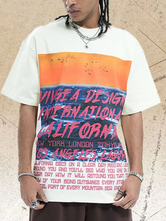 Men's Graphic Round Neck Short Sleeve Tee Simply Love