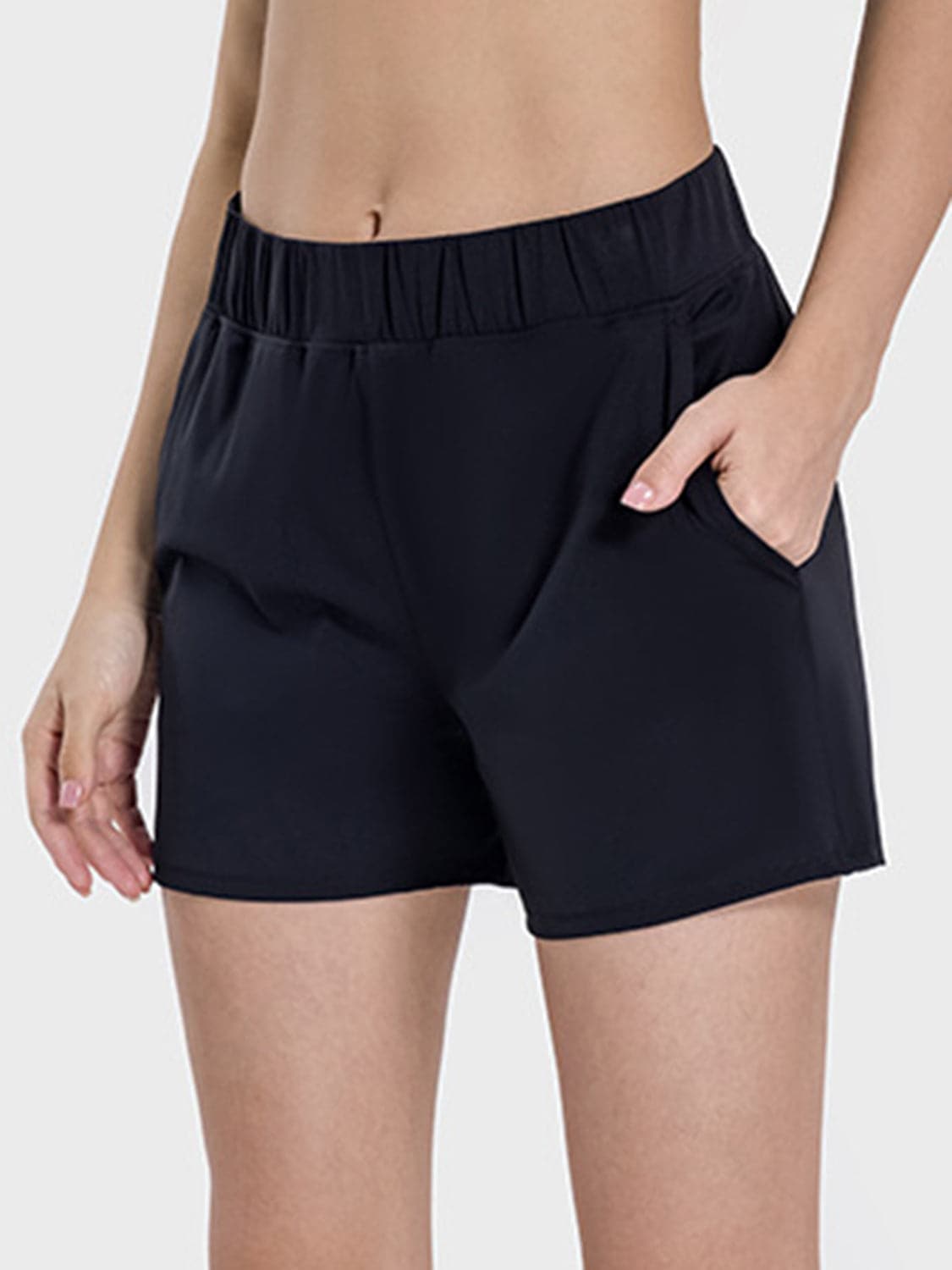 Elastic Waist Active Shorts.