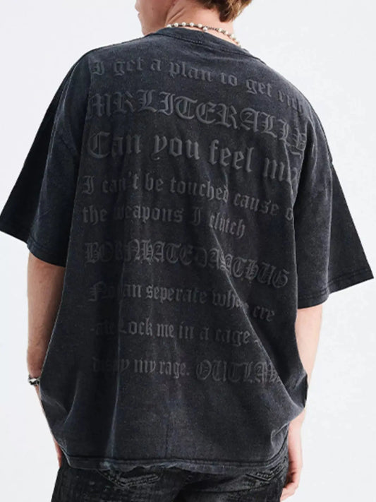 Men's Round Neck Half Sleeve Oversized T-Shirt Simply Love