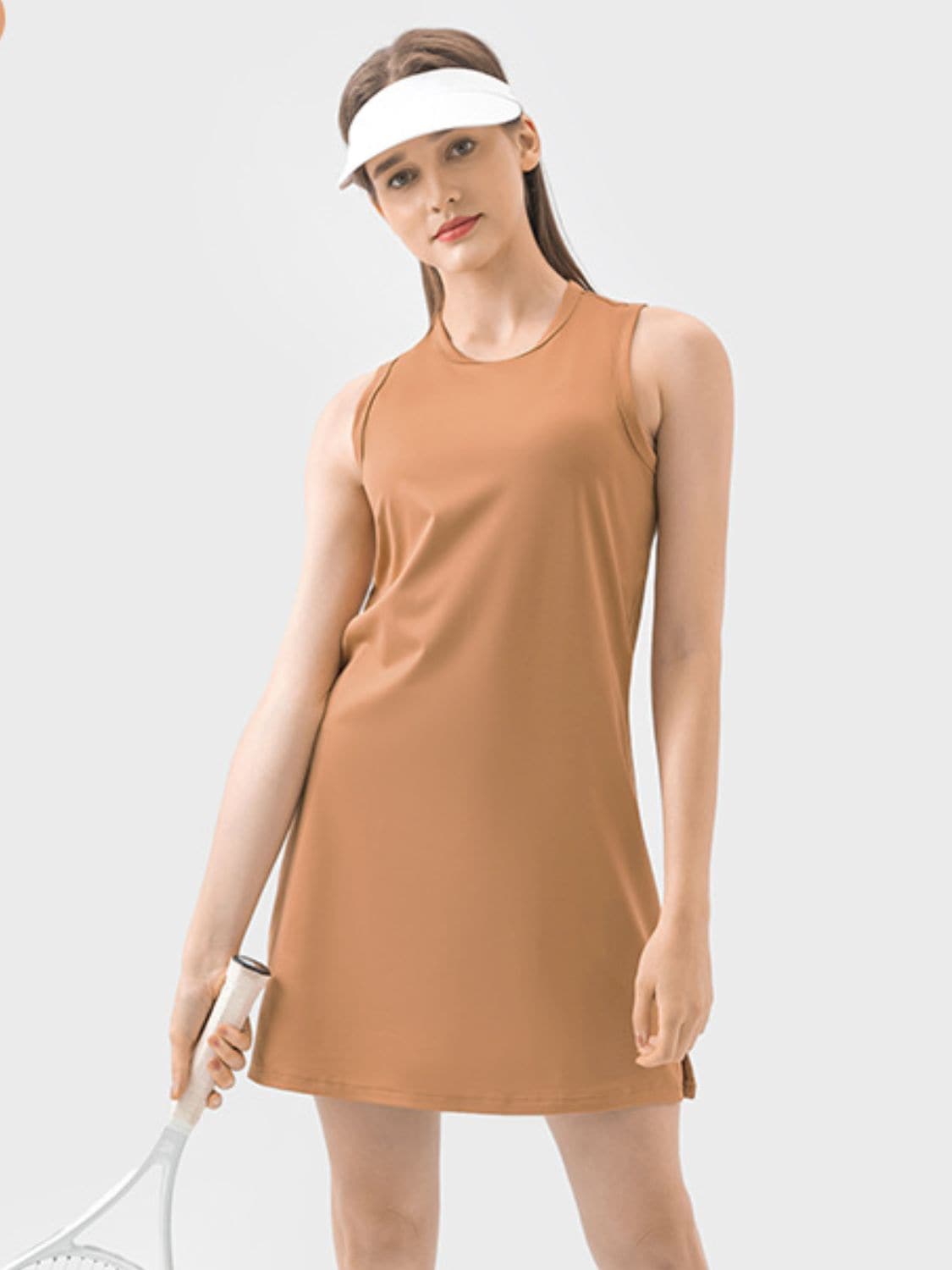 Round Neck Sleeveless Active Dress.