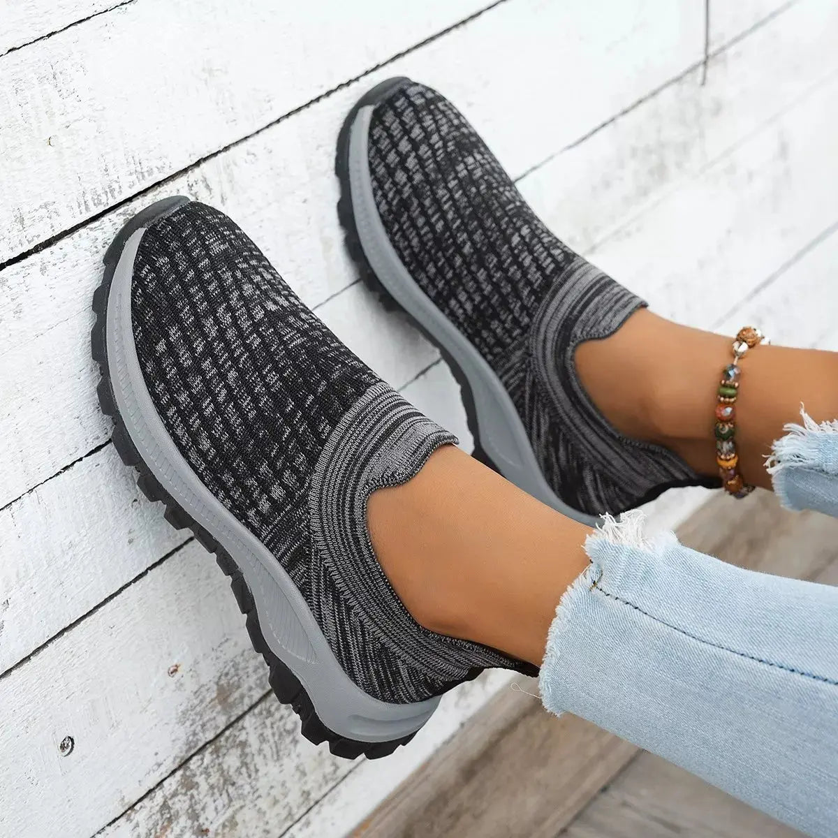 Round Toe Mesh Slip-Ons Simply Love