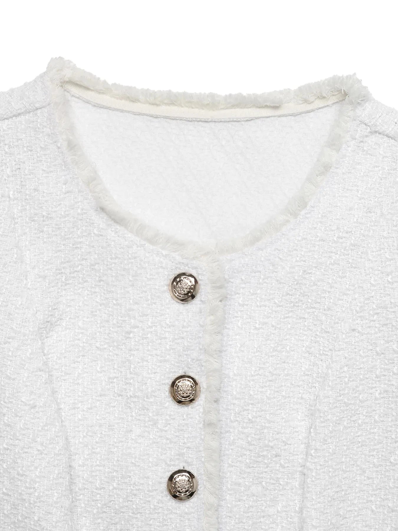 Textured Button-Front Vest with Raw Edge Coco’s Tee Boutique