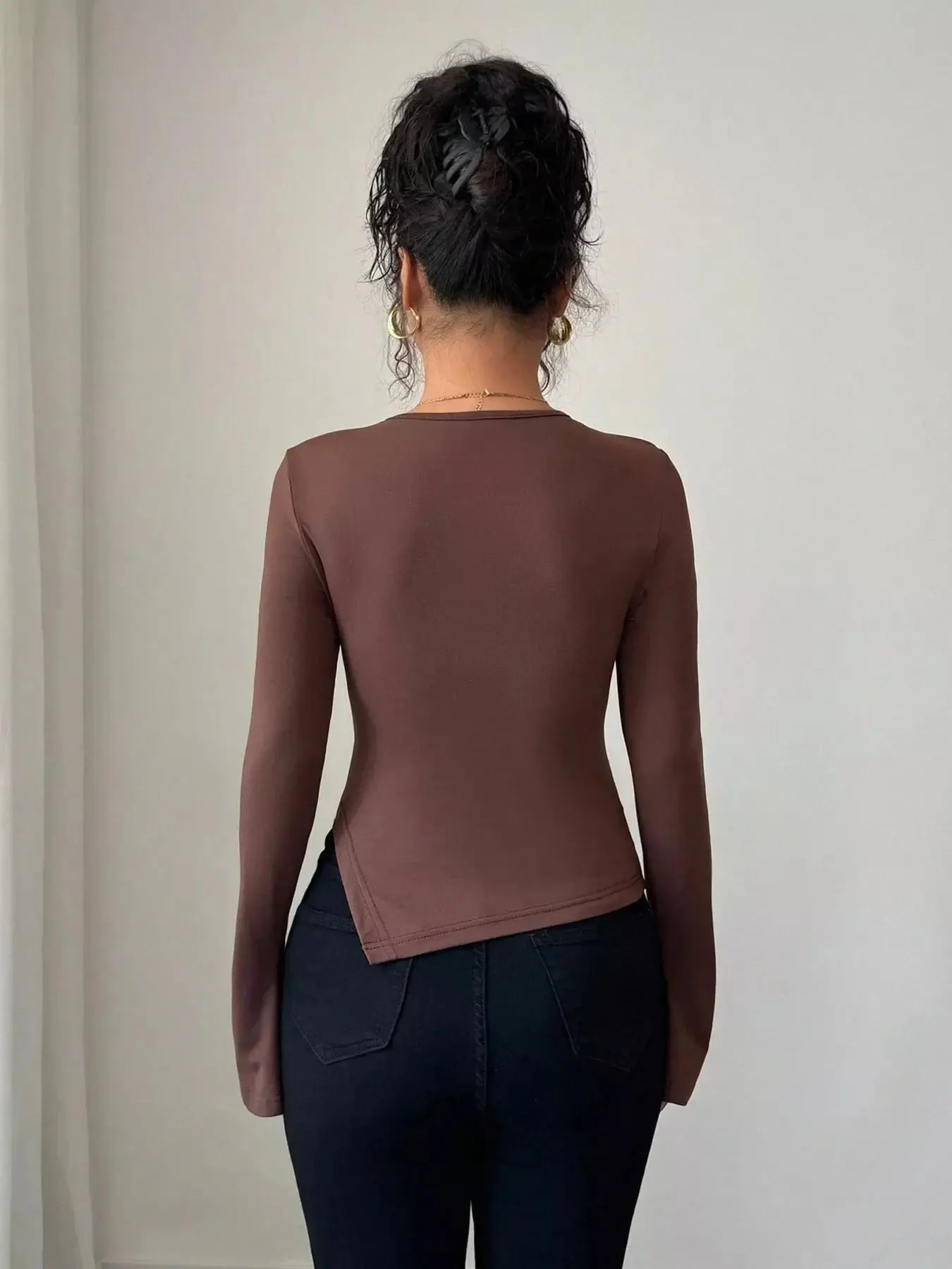 Cutout Long Sleeve T-Shirt Simply Love