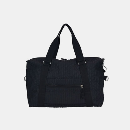 Textured Nylon Travel Bag