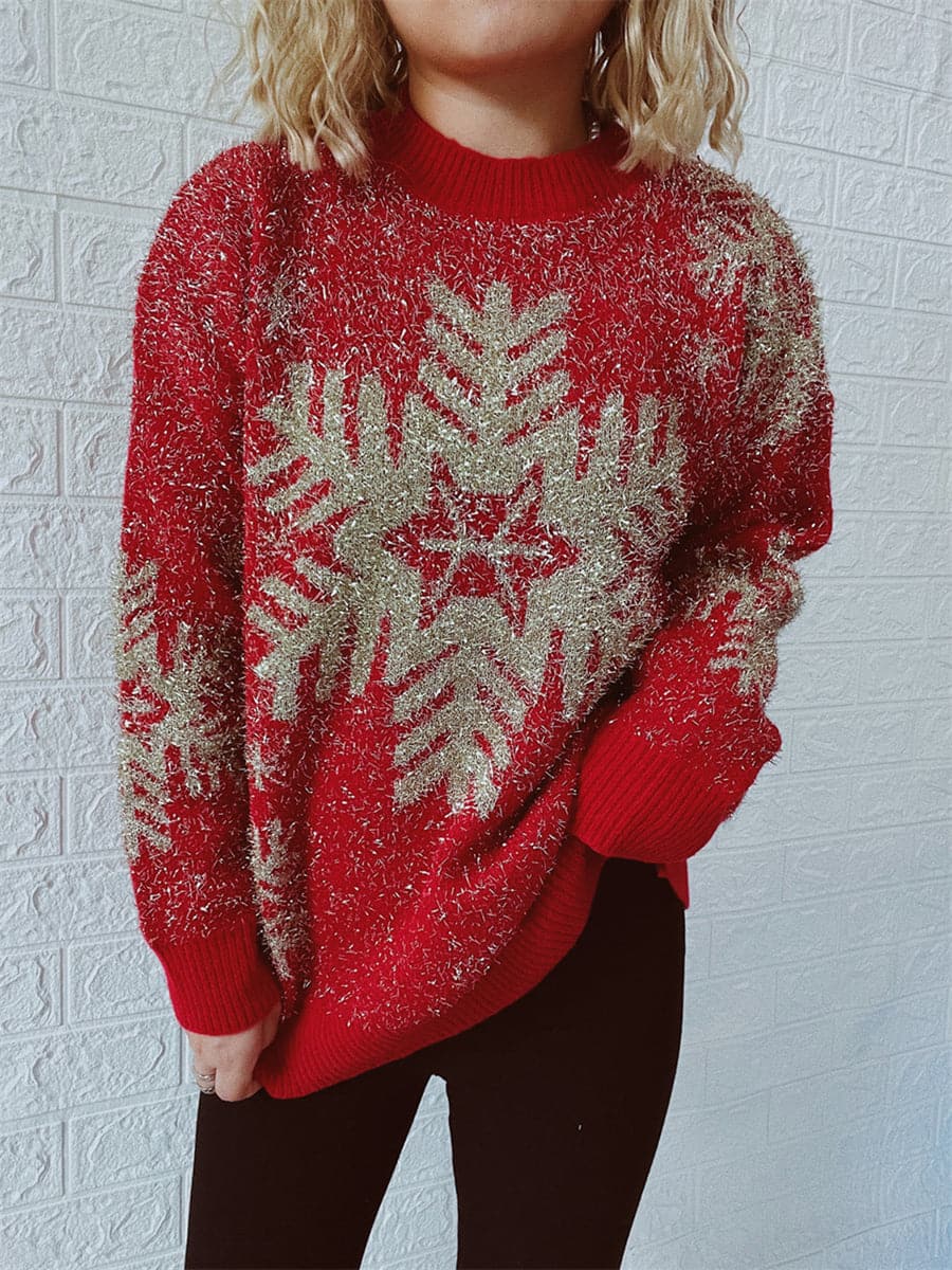 Christmas Element Round Neck Sweater.