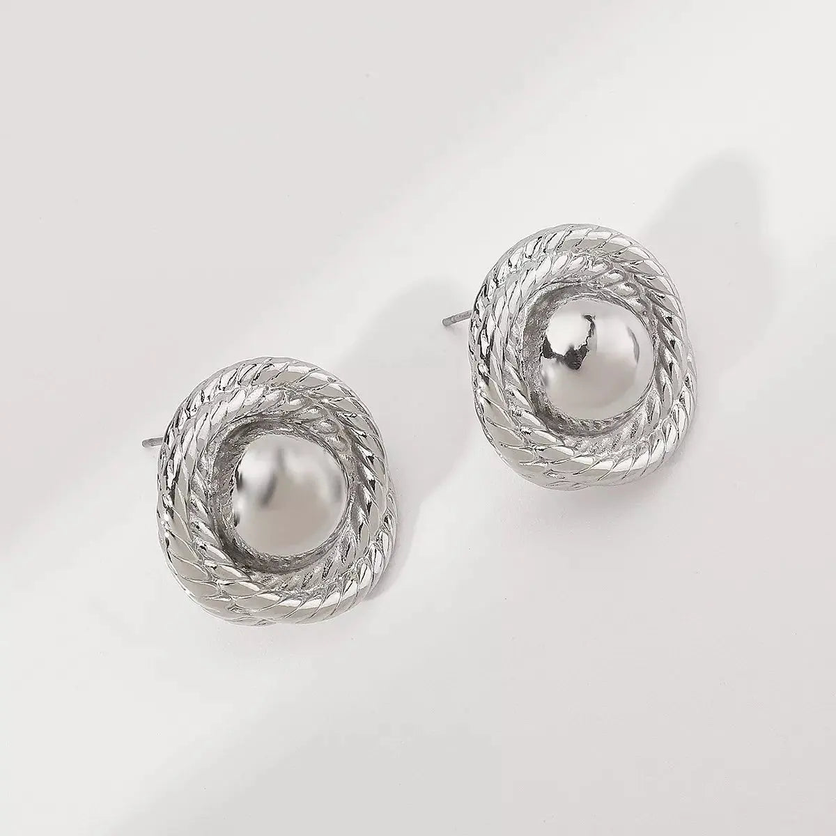 Twisted Rope Circle Stud Earrings Simply Love