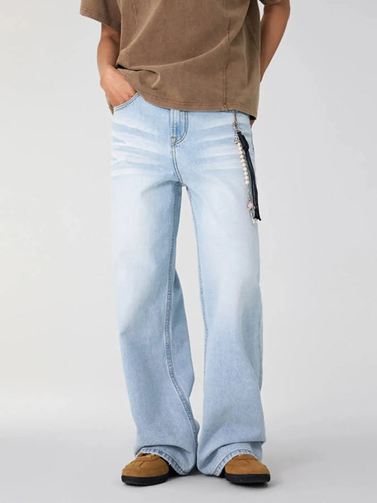 Men's Wash Wide Leg Jeans Simply Love
